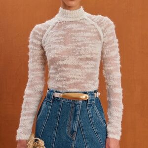 Cult Gaia Sima Sweater White